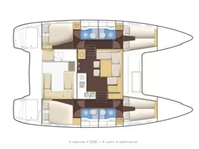 Båtuthyrning Lagoon Lagoon 400 S2 i Es Jondal på Samboat 