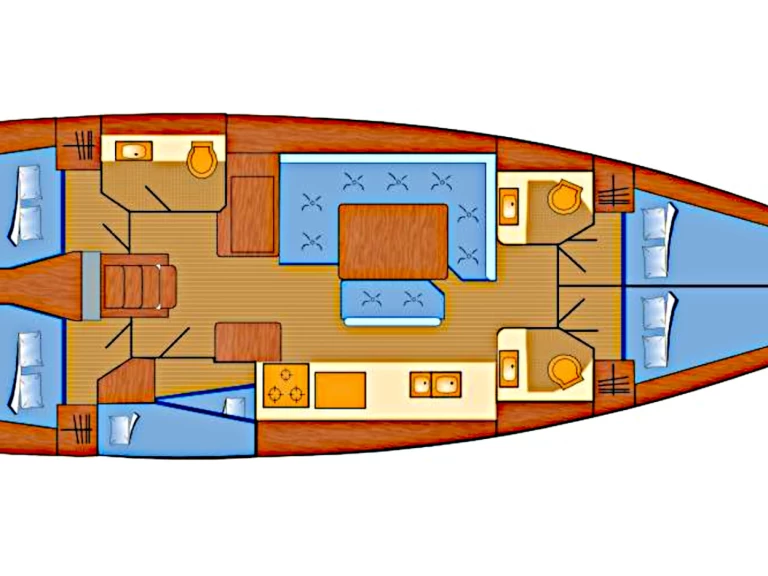 Uthyrning Segelbåt  Jeanneau med en båtlicens 