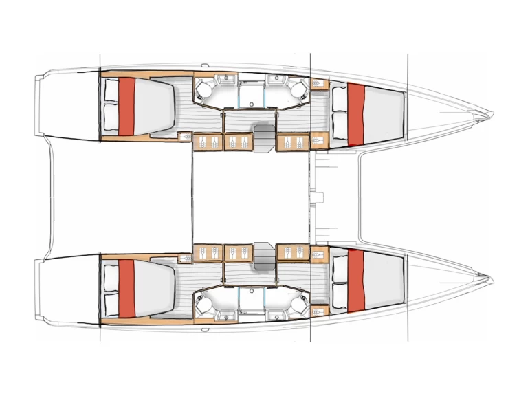 Uthyrning Katamaran  Excess med en båtlicens 