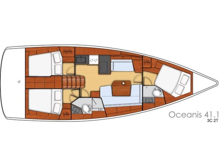 Bénéteau Oceanis 41.1 charter bareboat eller skeppad i Rhodes (City)