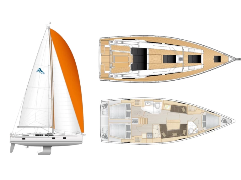 Hyr en Hanse Hanse 418 Lavrio 