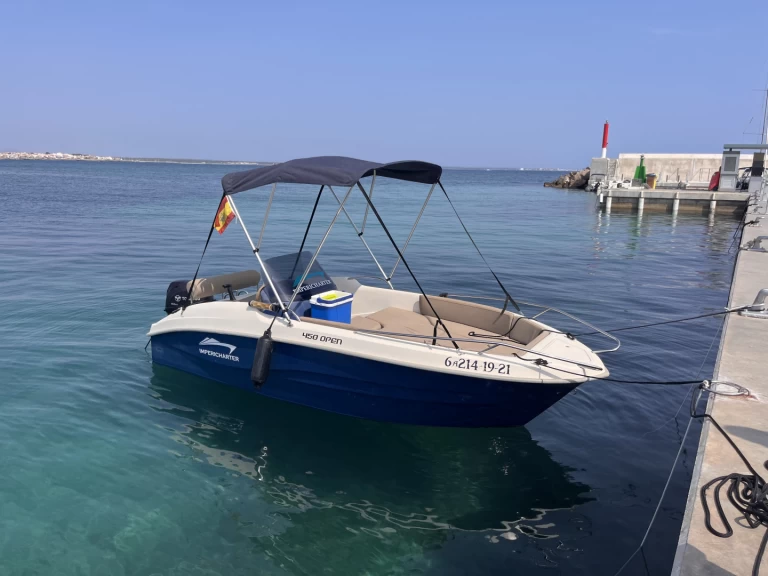 Mareti 450 open charter bareboat eller skeppad i s'Estanyol de Migjorn