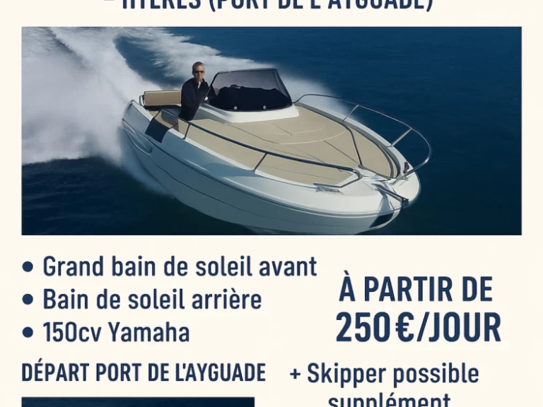 Bénéteau Flyer 6.6 SUNdeck charter bareboat eller skeppad i Hyeres