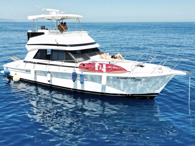 Riviera 43 open flybridge  charter bareboat eller skeppad i Alassio