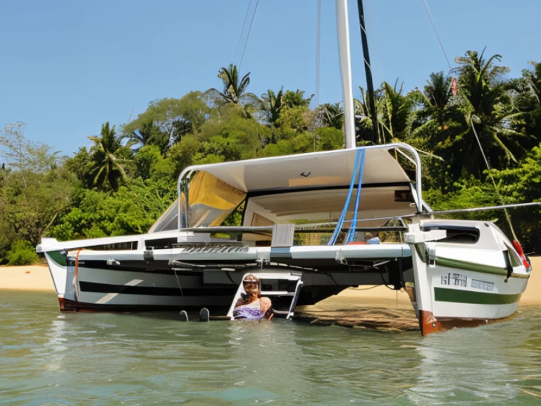 Wharram Tiki 30 charter bareboat eller skeppad i Amphoe Mueang Phuket