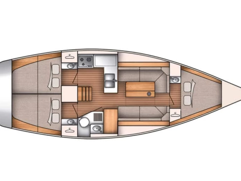 Uthyrning Segelbåt  Bénéteau med en båtlicens 
