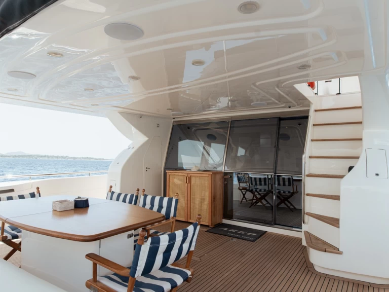 Uthyrning Lyx yacht Ferretti med en båtlicens 