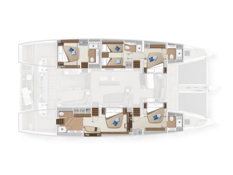 Yacht charter Olbia billig Lagoon Sixty 5 Owner's Version