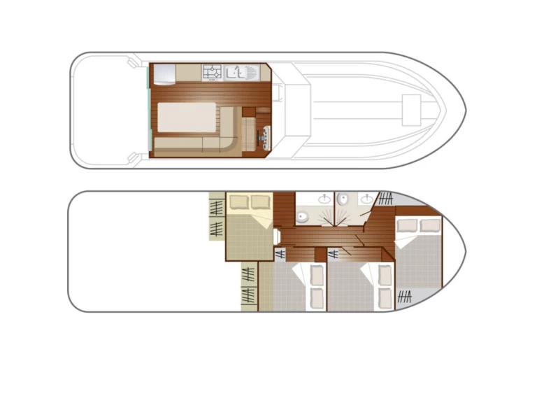 Nicols Yacht Confort Family 6-10 p. charter bareboat eller skeppad i Grez-Neuville