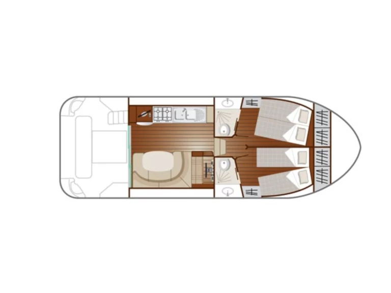 Nicols Yacht Premium Family 4-6 p. charter bareboat eller skeppad i Grez-Neuville