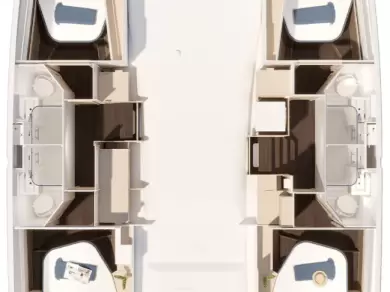 Uthyrning Katamaran  i Trogir  - Fountaine Pajot Fountaine Pajot FP 44 Quatuor - 4 cab.