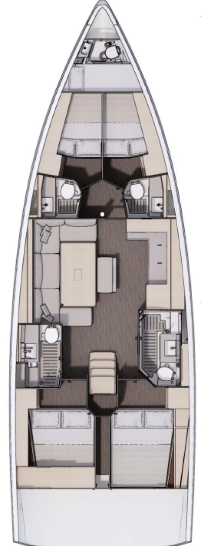 Dufour Dufour 470 charter bareboat eller skeppad i Gocek