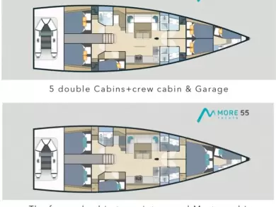 More Boats More 55 charter bareboat eller skeppad i Donji Seget