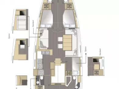 Jeanneau Jeanneau 64 charter bareboat eller skeppad i Pula 