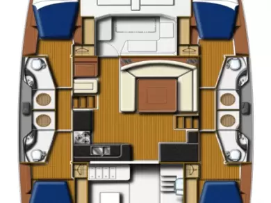 Uthyrning Lefkáda - Leopard Catamarans / Robertson & Caine Leopard 48 - 4 + 1 cab. av Samboat 