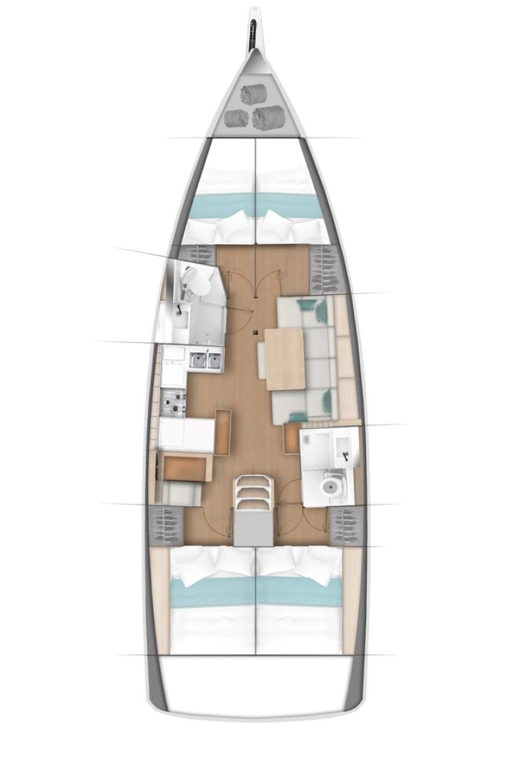 Jeanneau Sun Odyssey 440 charter bareboat eller skeppad i Gocek