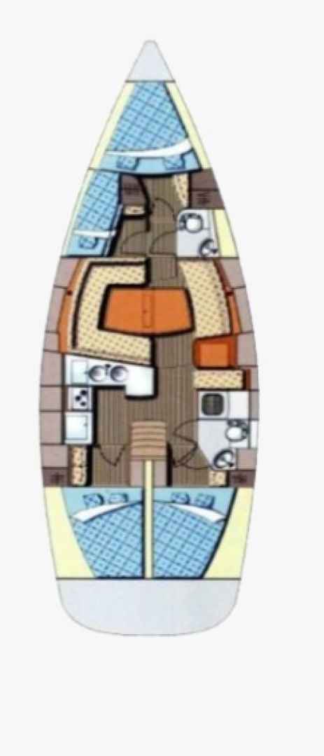 Elan Impression 434 charter bareboat eller skeppad i Lefkáda