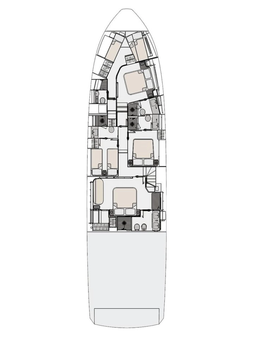 Båtuthyrning Azimut Azimut 78 Fly - 4 + 1 cab. i Podstrana på Samboat 