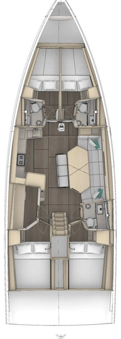 Yacht charter Sveti Filip i Jakov billig Dufour 48