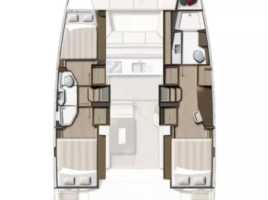 Bali Bali Catsmart OW - 3 cab. charter bareboat eller skeppad i Kaštela