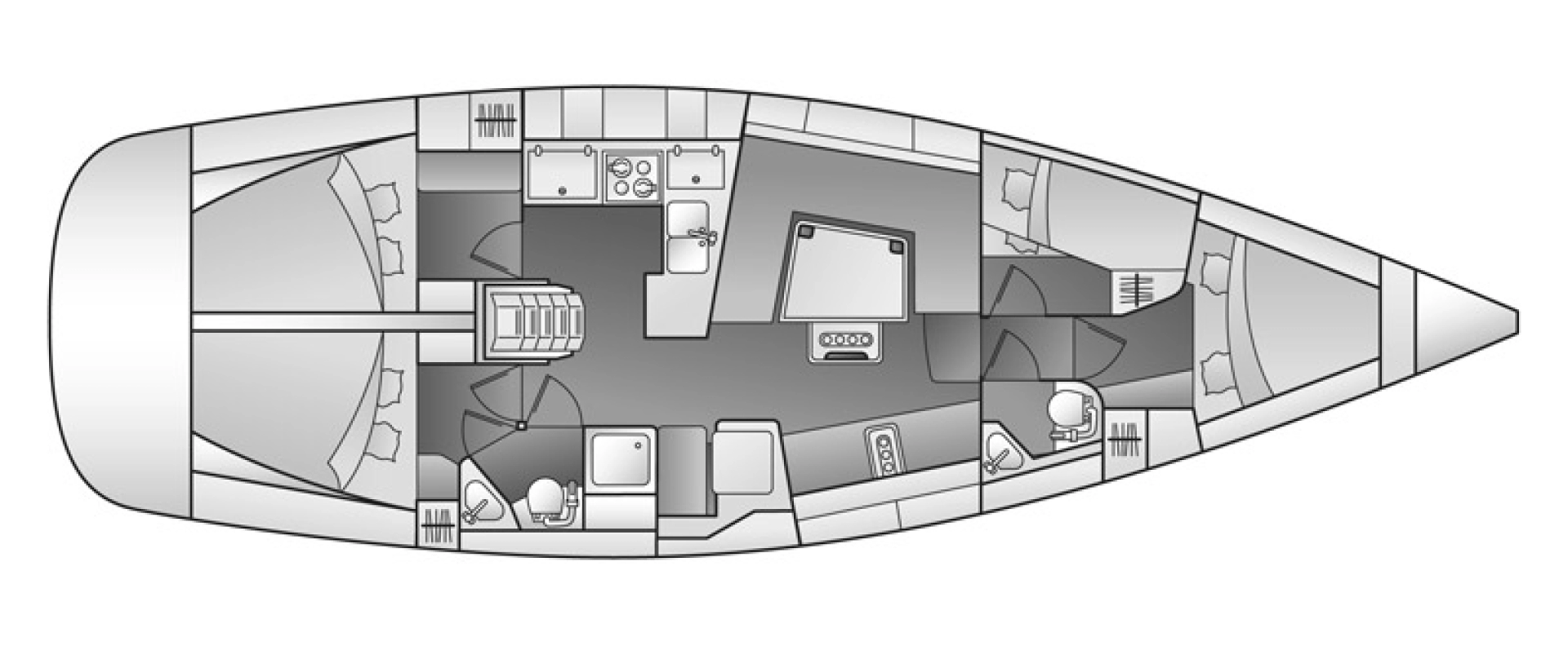 Elan Impression 444 charter bareboat eller skeppad i Sukošan