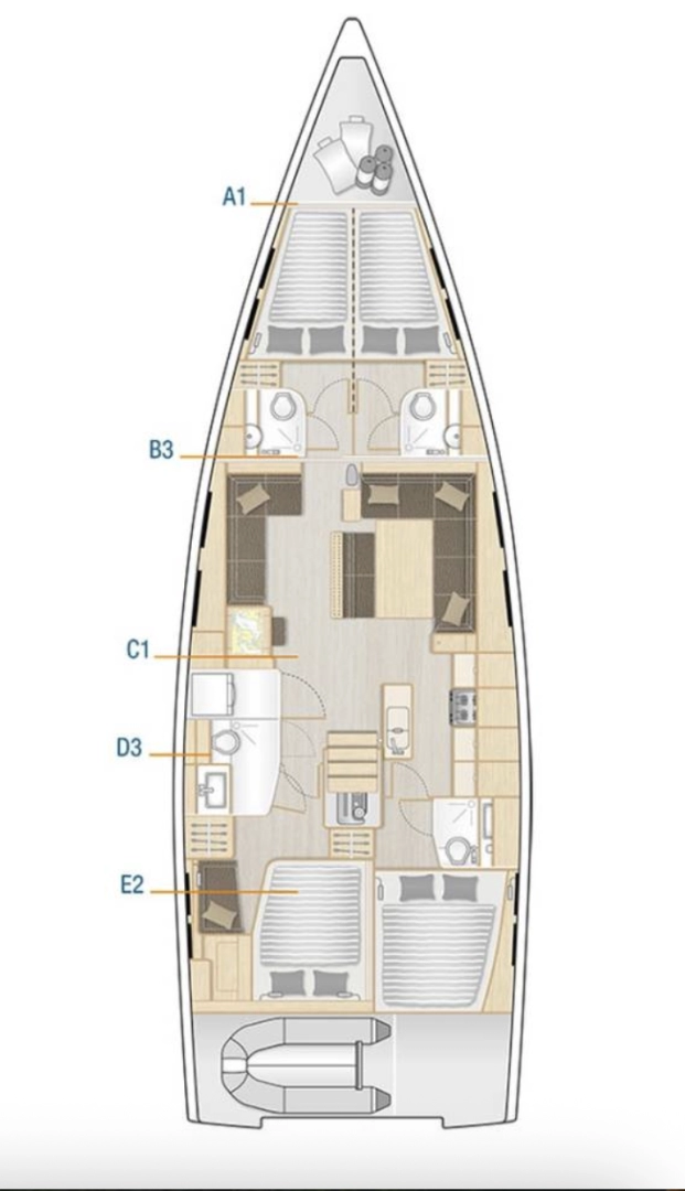 Hyr en Hanse Hanse 548 Donji Seget 