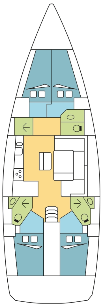 Yacht charter Praslin Island billig Cruiser 46