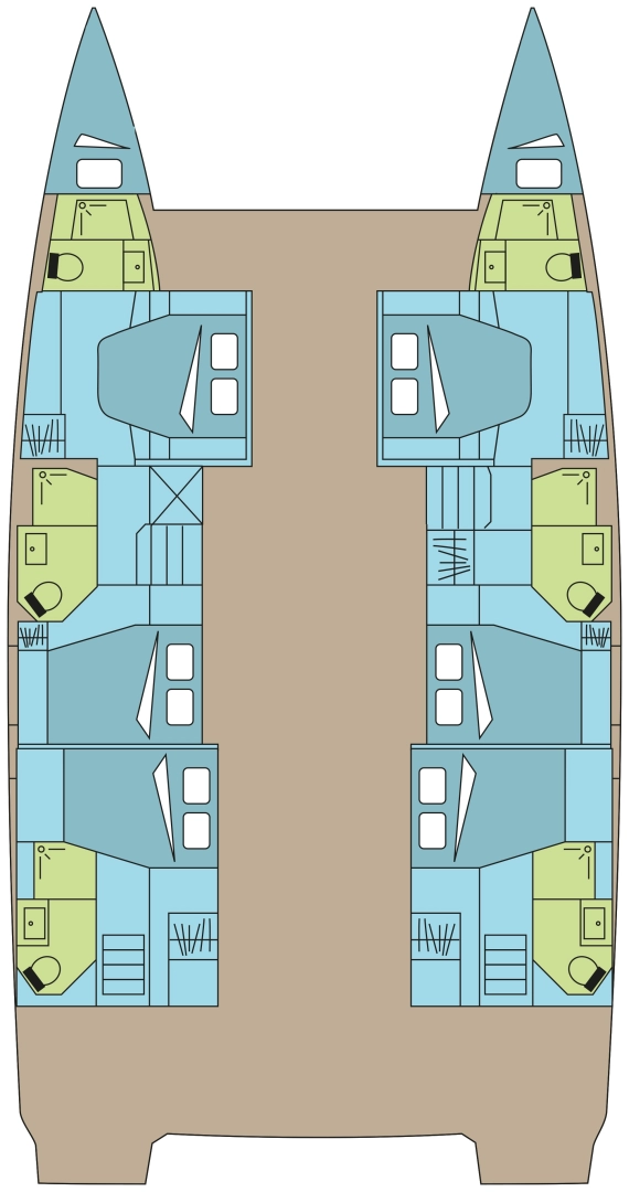 Fountaine Pajot Fountaine Pajot Aura 51 SMART ELECTRIC - 5 cab. charter bareboat eller skeppad i Pozzuoli