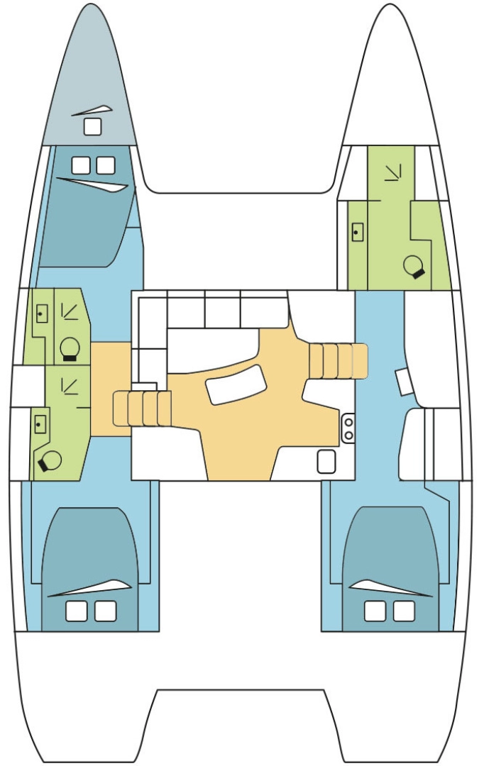 Hyra Katamaran  med eller utan skeppare Lagoon Parham Town 