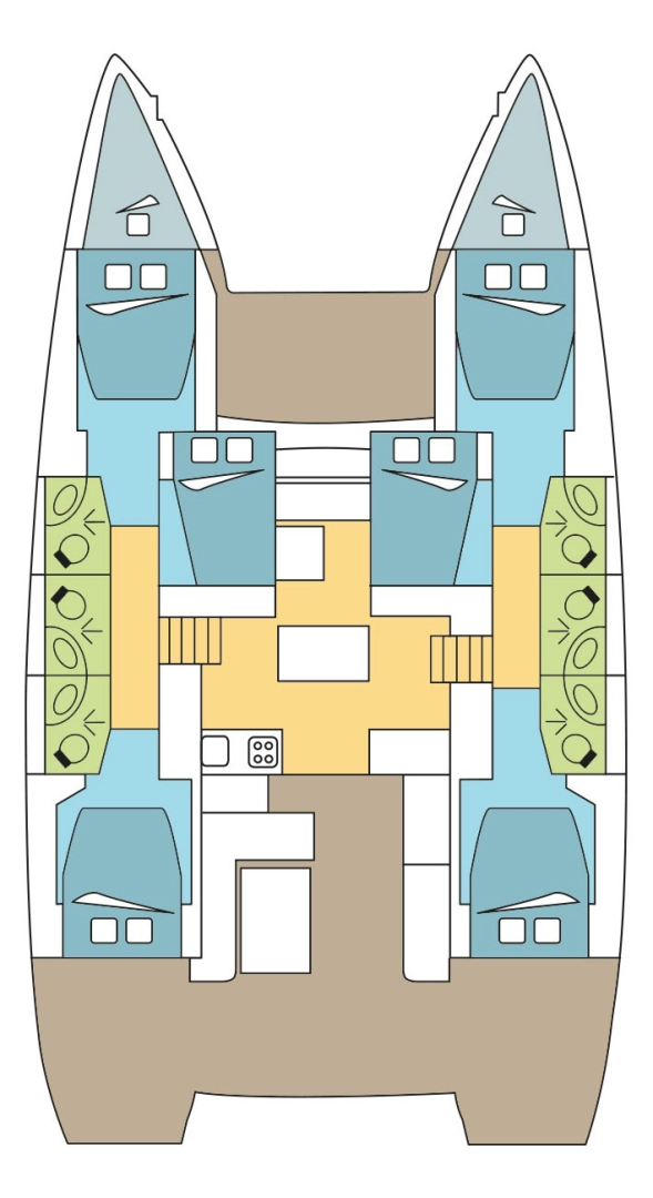 Lagoon Lagoon 50 charter bareboat eller skeppad i Parham Town