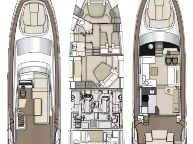 Uthyrning Lyx yacht i Kaštela - Azimut Azimut 55 Fly