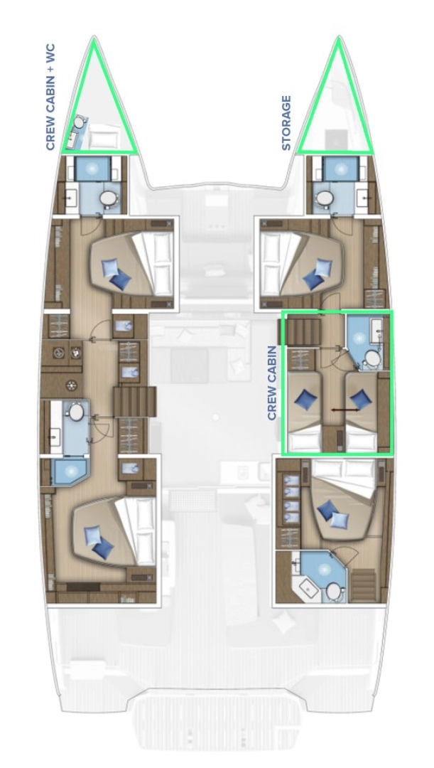 Lagoon Lagoon 55 charter bareboat eller skeppad i Kaštela