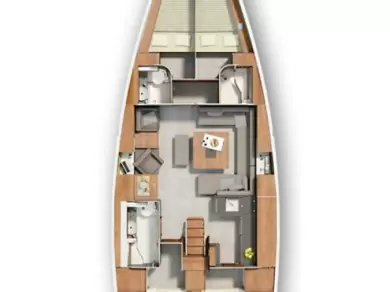 Hanse Hanse 455 charter bareboat eller skeppad i Donji Seget