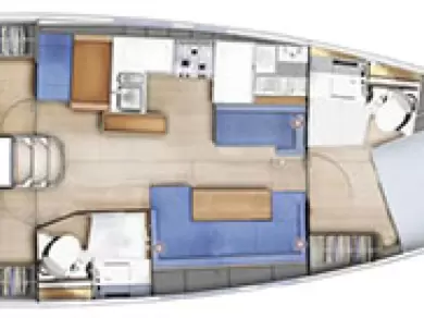 Jeanneau Sun Odyssey 410 charter bareboat eller skeppad i Bormes-les-Mimosas