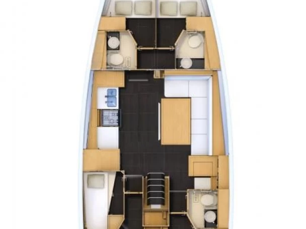 Jeanneau Jeanneau 54 charter bareboat eller skeppad i Rhodes (City)