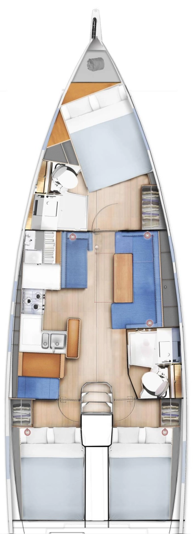 Jeanneau Sun Odyssey 410 charter bareboat eller skeppad i Nidri