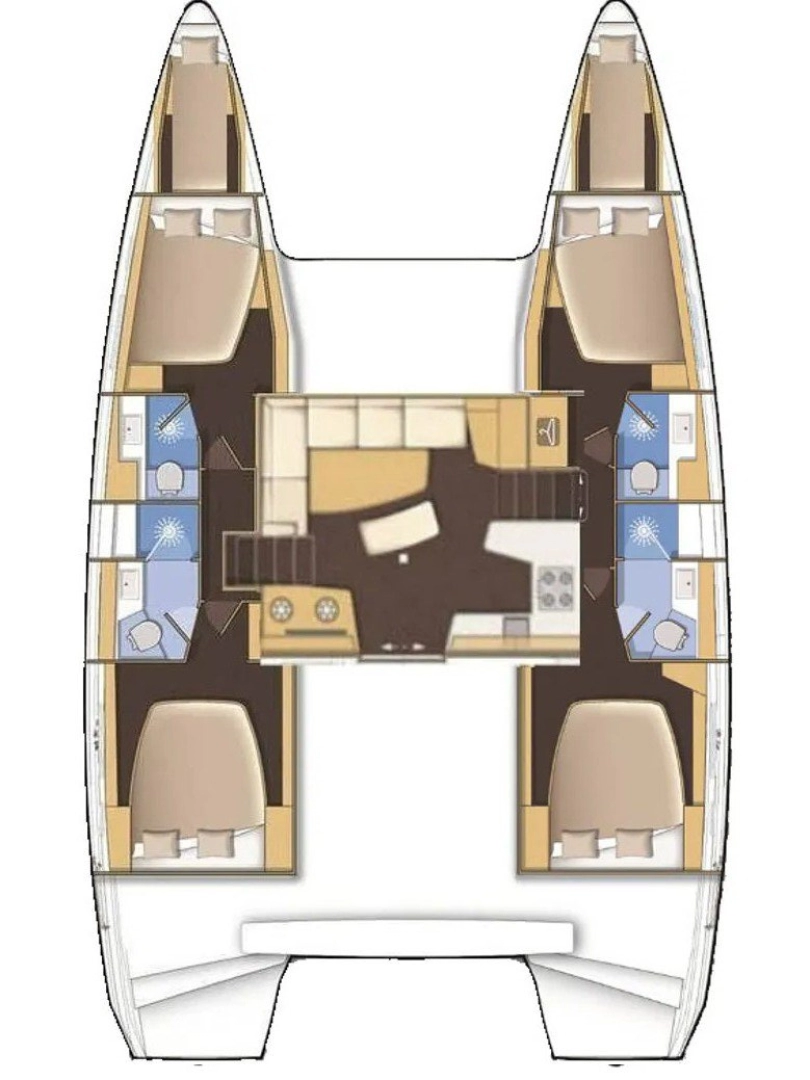 Lagoon Lagoon 42 charter bareboat eller skeppad i Mahé