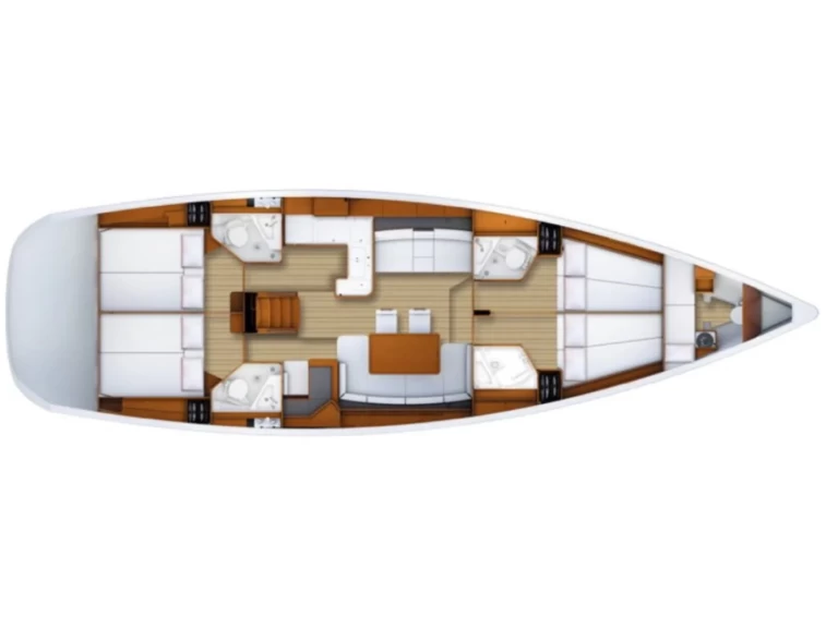 Uthyrning Segelbåt  Jeanneau med en båtlicens 