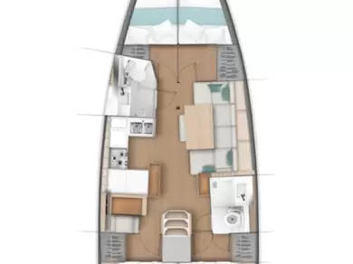 Jeanneau Sun Odyssey 440 charter bareboat eller skeppad i Donji Seget