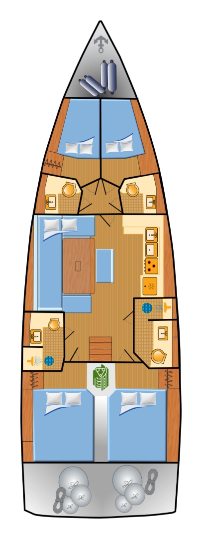 Dufour Dufour 470 charter bareboat eller skeppad i Punat