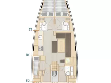 Hanse Hanse 508 charter bareboat eller skeppad i Donji Seget