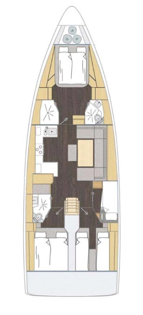 Bavaria Bavaria C46 charter bareboat eller skeppad i Kaštela