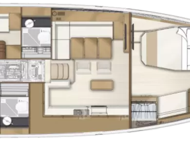 Uthyrning Segelbåt  Jeanneau med en båtlicens 