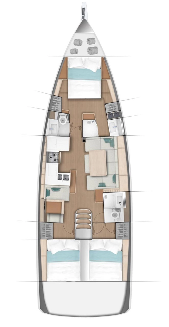 Jeanneau Sun Odyssey 490 charter bareboat eller skeppad i Gocek