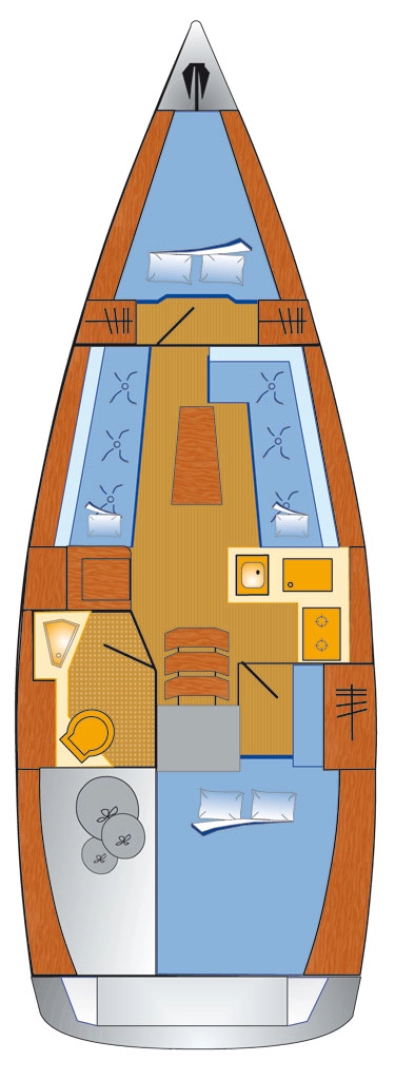 Bavaria Cruiser 34 charter bareboat eller skeppad i Rogoznica
