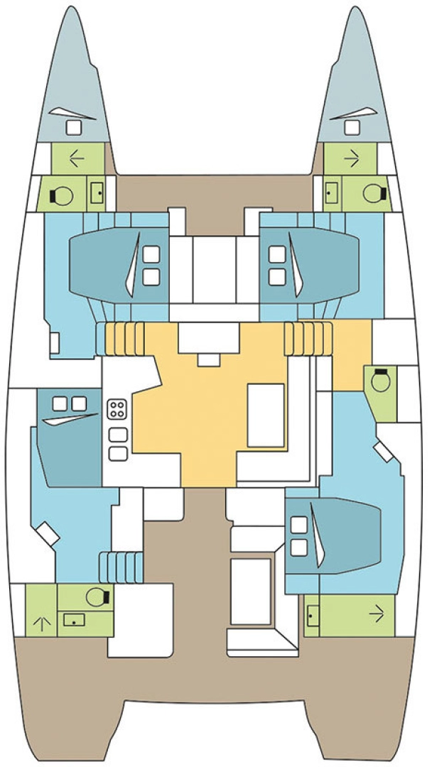 Yacht charter Pirovac billig Lagoon 52 F
