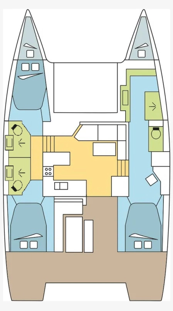 Uthyrning Katamaran  Fountaine Pajot med en båtlicens 