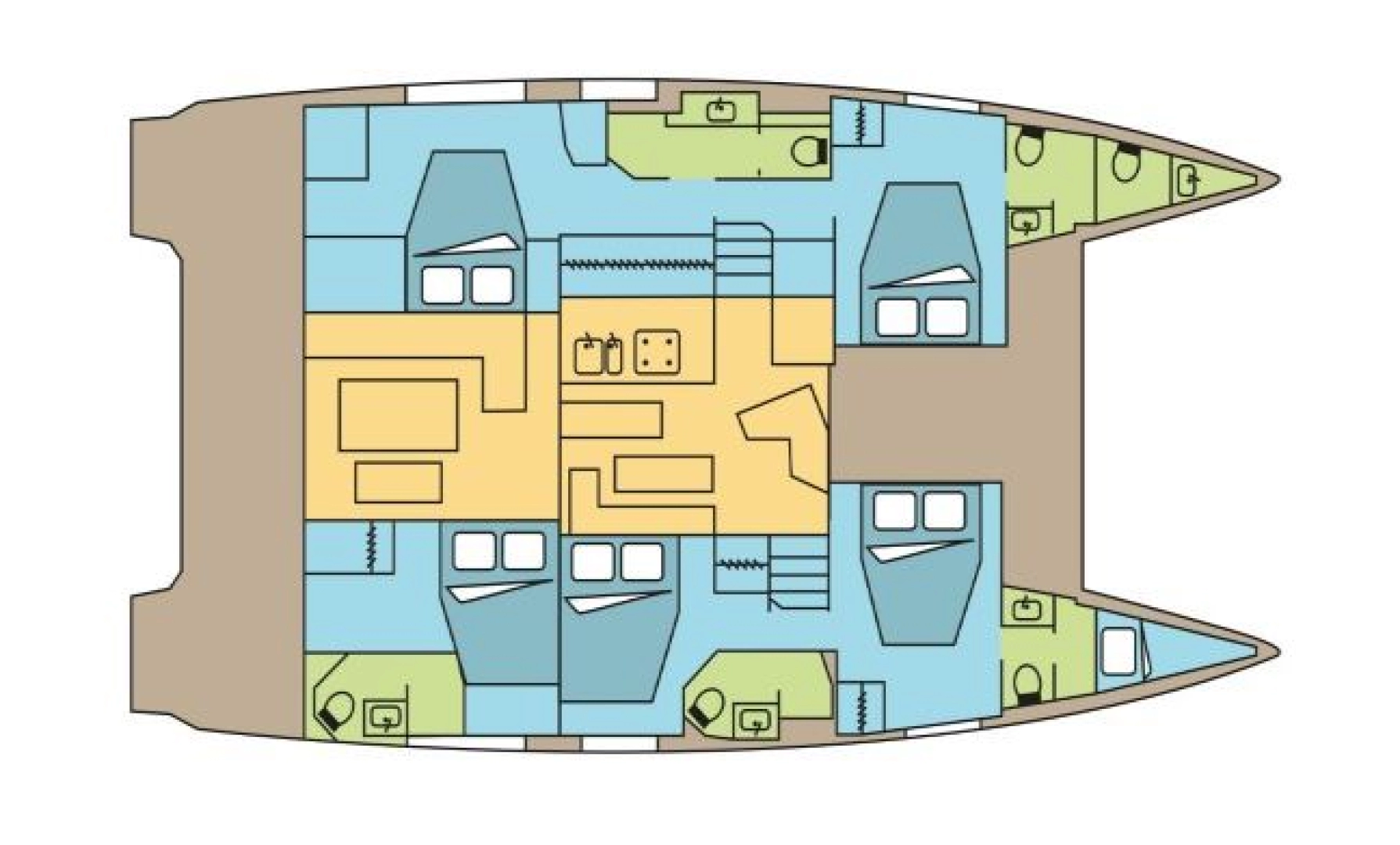 Hyra Katamaran  med eller utan skeppare Fountaine Pajot Pozzuoli 