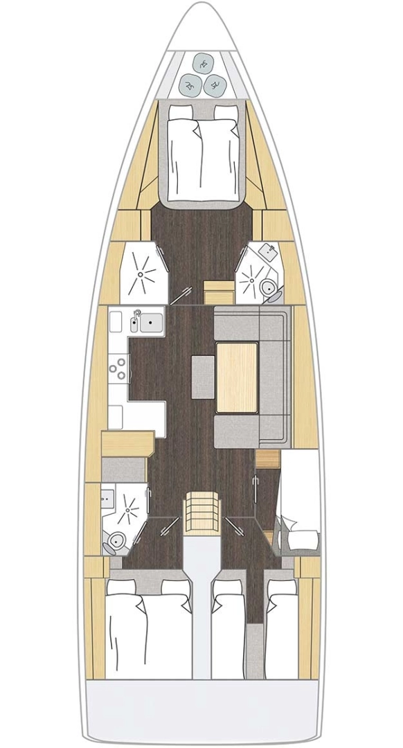 Bavaria Bavaria C46 charter bareboat eller skeppad i Pirovac