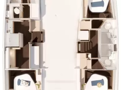 Uthyrning Katamaran  Fountaine Pajot med en båtlicens 